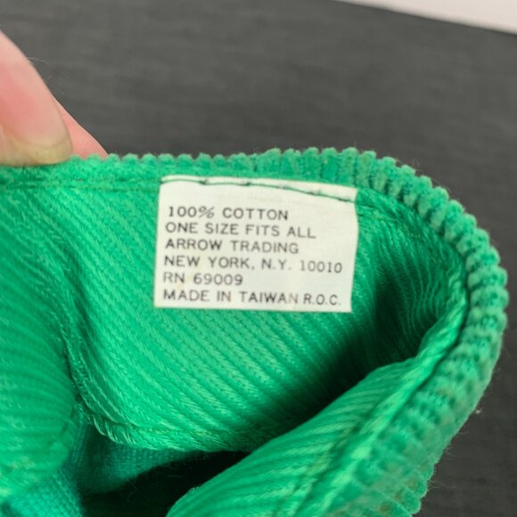 Vintage Newport Cigarettes Kelly Green Corduroy Snapback Hat 90s - Picture 16 of 16